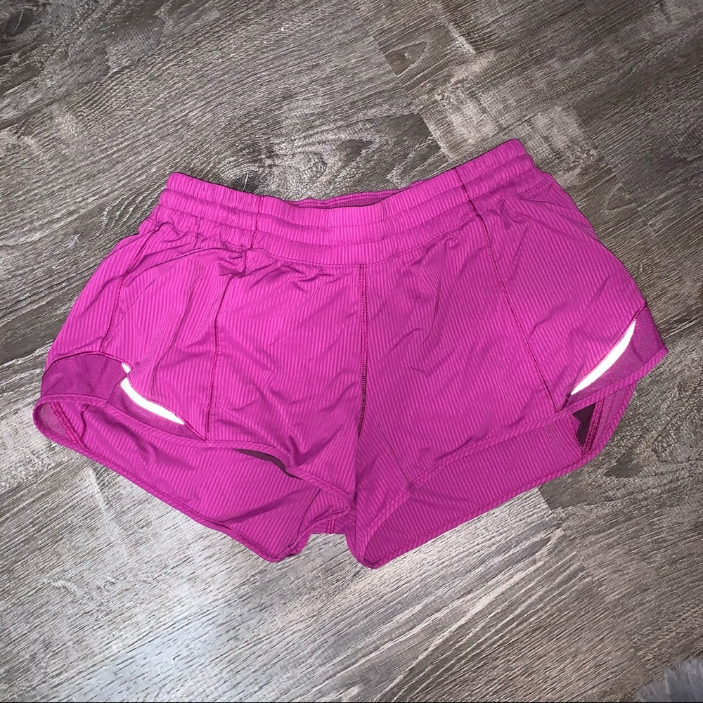 EUC Lululemon Size 8 Purple Hotty Hot Shorts 2”